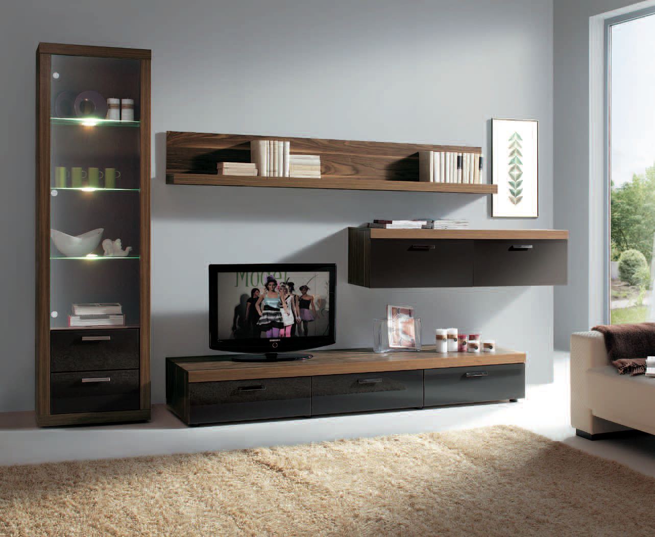 Гостиная цвета Венге - Индиан Эбони темный