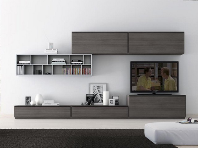 Стенка для гостиной цвета Ясень Шимо