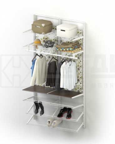 Гардеробная для коротких вещей с полной для обуви