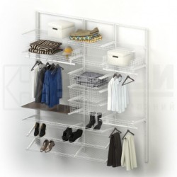 Гардеробная с полками под обувь